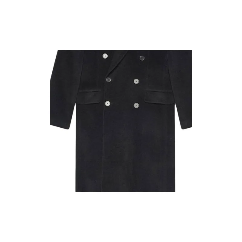 Balenciaga Velvet-feel Coat Women's Black-2