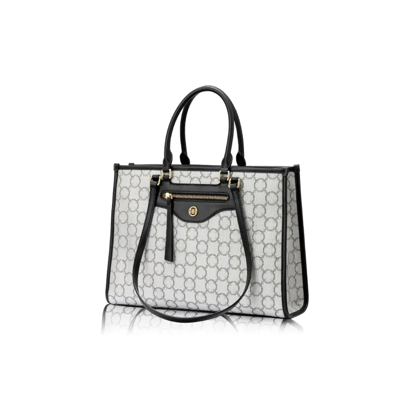 ROBERTA DI CAMERINO Fabric Tote Shoulder Handbag Regular Women's Silver-1
