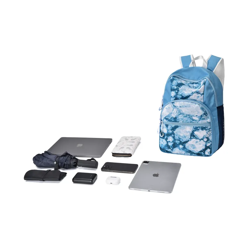 FINITE LOOP Recycled Material Backpack Unisex Blue-4