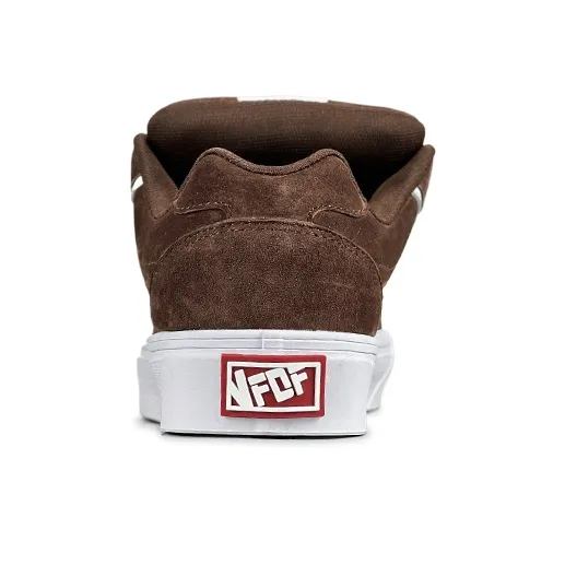 VFDF Slip Resistant Cushioning Wear Resistant Low Top Skateboard Shoes Unisex Chocolate Brown-4