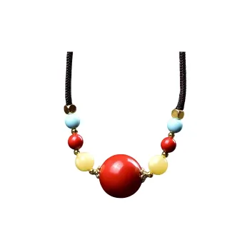 Stone On The Line Cinnabar Necklaces Unisex