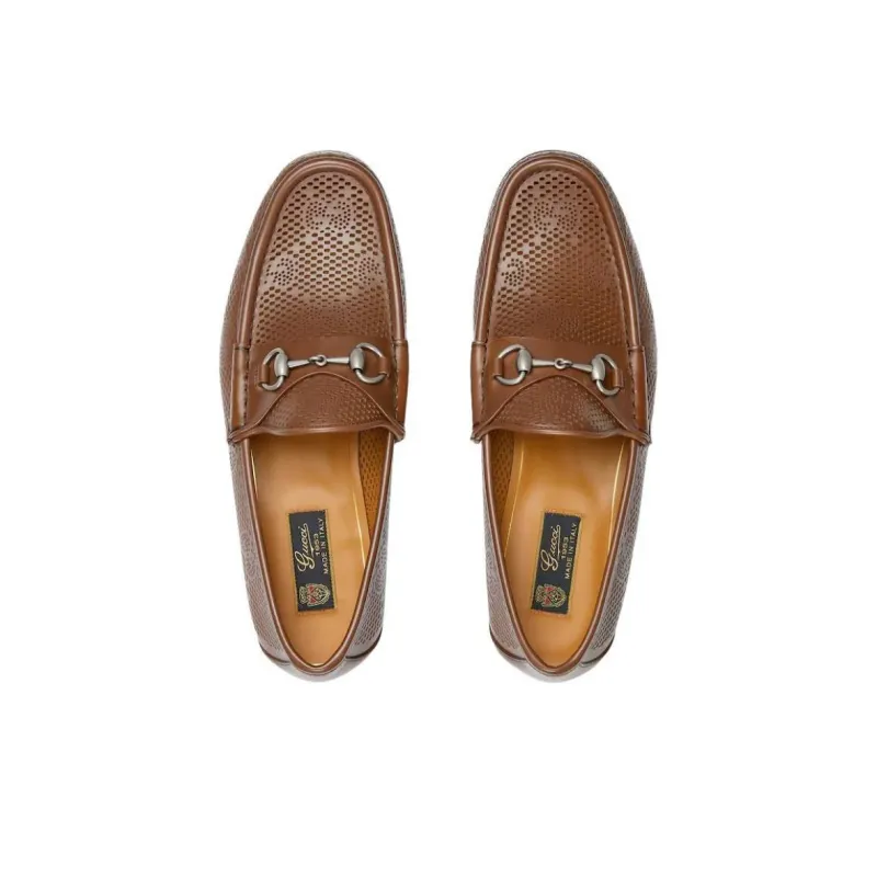 GUCCI Horsebit 1953 Loafers Men's Brown-3