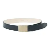 Lemaire Metal Cow Leather Leather Belts Unisex Black Width: 3CM