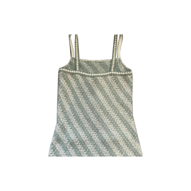 CHANEL SS23 Slip Dresses Women's Green-2