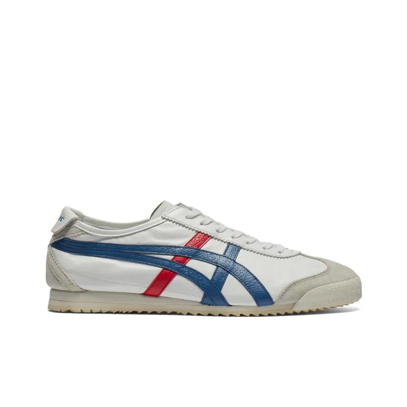 Onitsuka Tiger MEXICO 66 Anti Slip Wear Resistant Low Top Casual Shoes Unisex White Blue-1