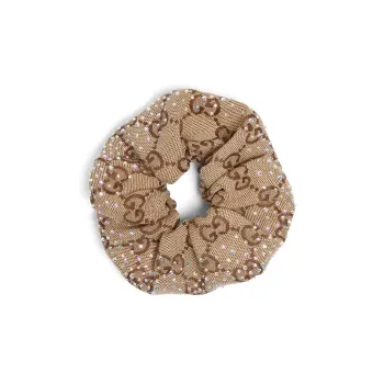 GUCCI Canvas Hair Tie Women's Brown