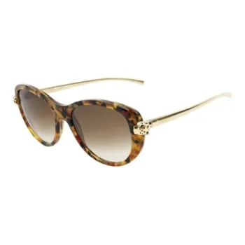 CARTIER Acetate Oval Sunglasses Men's Tortoiseshell