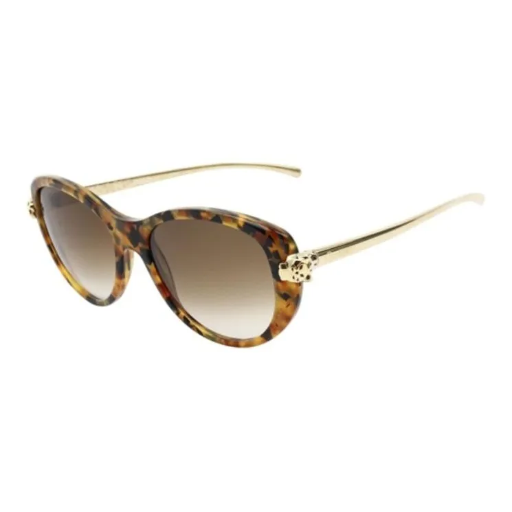 CARTIER Acetate Oval Sunglasses Men's Tortoiseshell-0