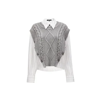 ONLY Chiffon Shirts Women's G47 Light Heather Gray