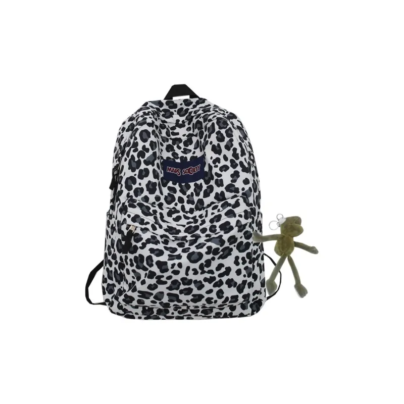 KAMLUI Nylon Backpack Regular Unisex Leopard Pink Black Blue-14