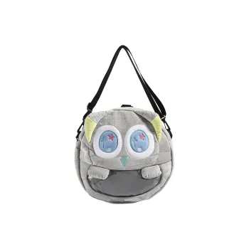 Travel Plush Backpack On The Shoulder Regular Unisex Gray/Black