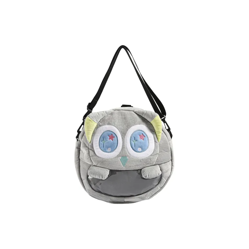 Travel Plush Backpack On The Shoulder Regular Unisex Gray/Black-0