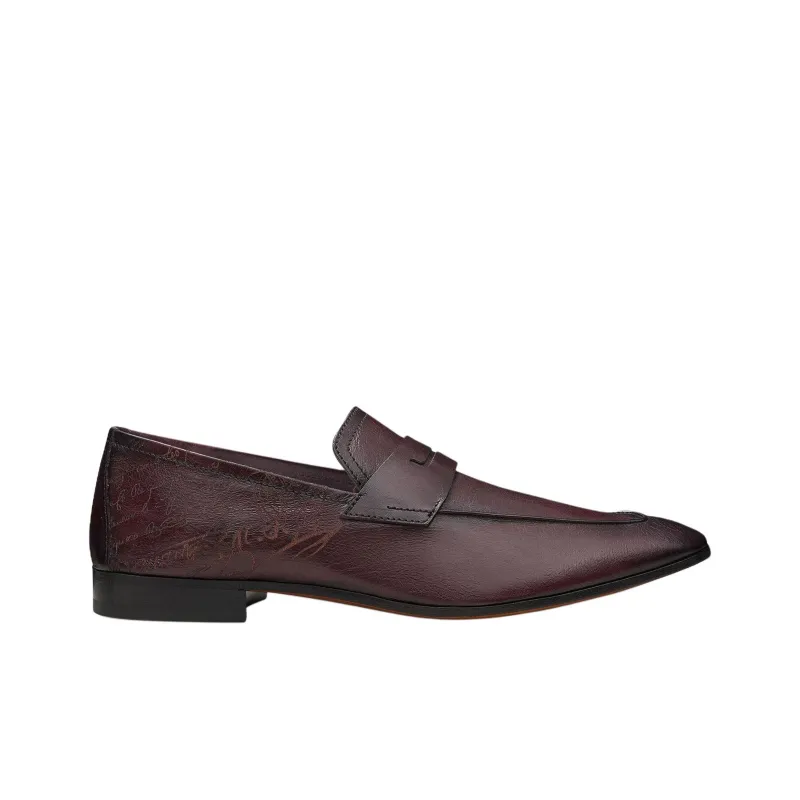 BERLUTI Lorenzo Scritto Loafers Men's Fuchsia-1