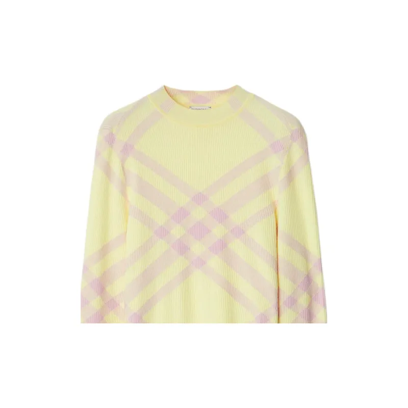 Burberry Check pattern Ribbed Jumper-3