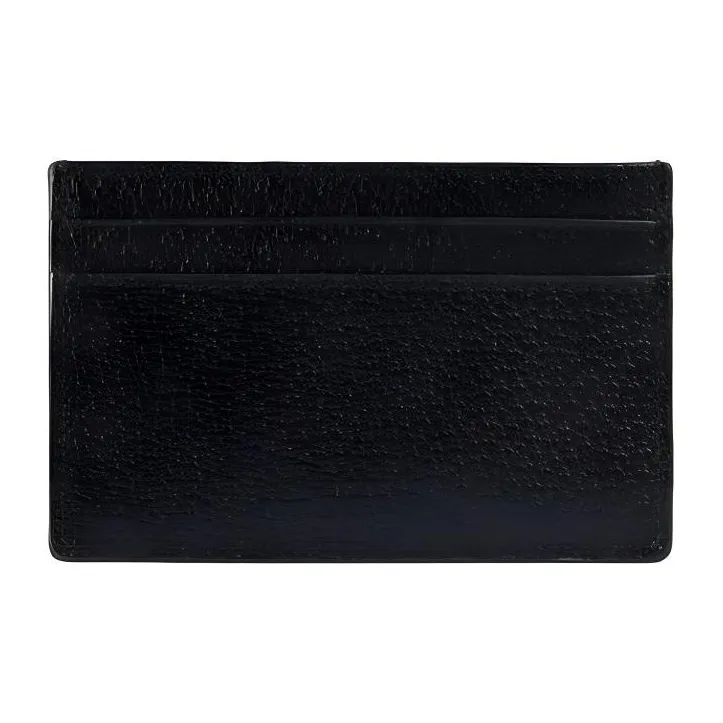GUCCI Nylon With Leather Card Holder Card Holder Unisex Black-2