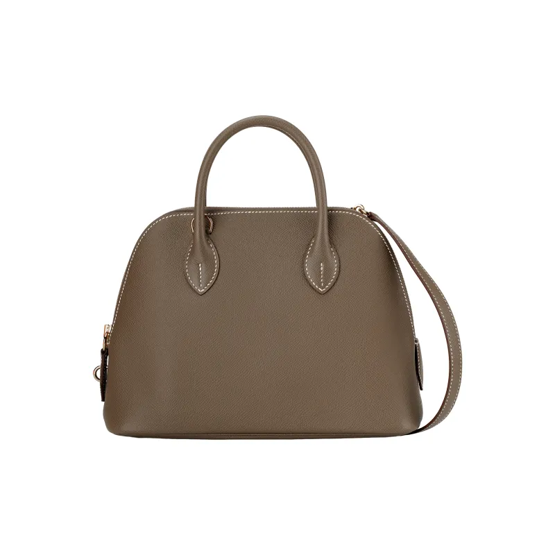 HERMES Bolide Epsom Calfskin Bowling Bag, Shoulder Bag, Crossbody Bag, Handbag Unisex 18 Etoupe Elephant Gray-1