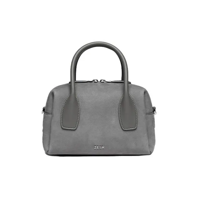 ZESH Calfskin One Shoulder Handbag Trumpets Women's Concrete Gray-0