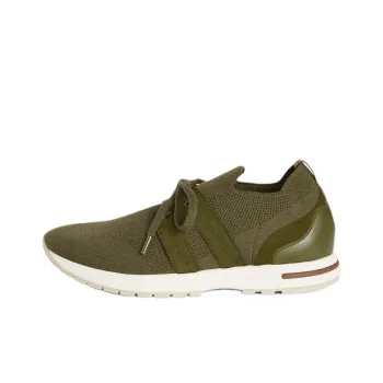 Loro Piana 360 Lp Lady Flexy Walk Low Top Casual Shoes Women's Green