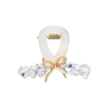 ROYALSASA Acrylic Faux Crystal Hair Claw Clip Women's