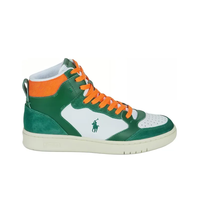 Polo Ralph Lauren High Top Skateboard Shoes Women's Green-1
