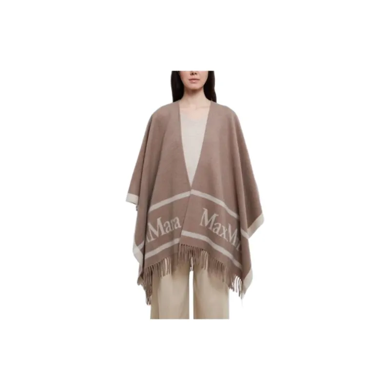 MaxMara Wool Shawls Women's Brown-2
