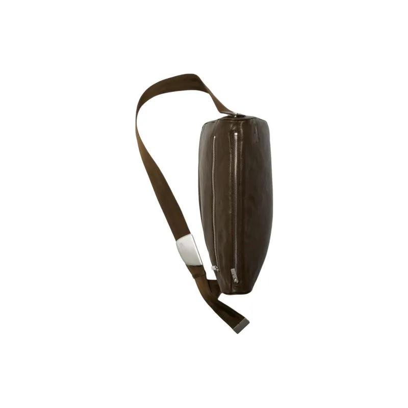 Burberry Lambskin Messenger Bag, Crossbody Bag, Shoulder Bag Large Size Men's Military Style Color-3