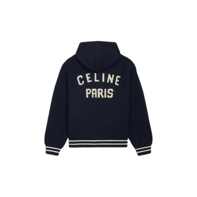 CELINE College Hooded Sweater In Wool-1