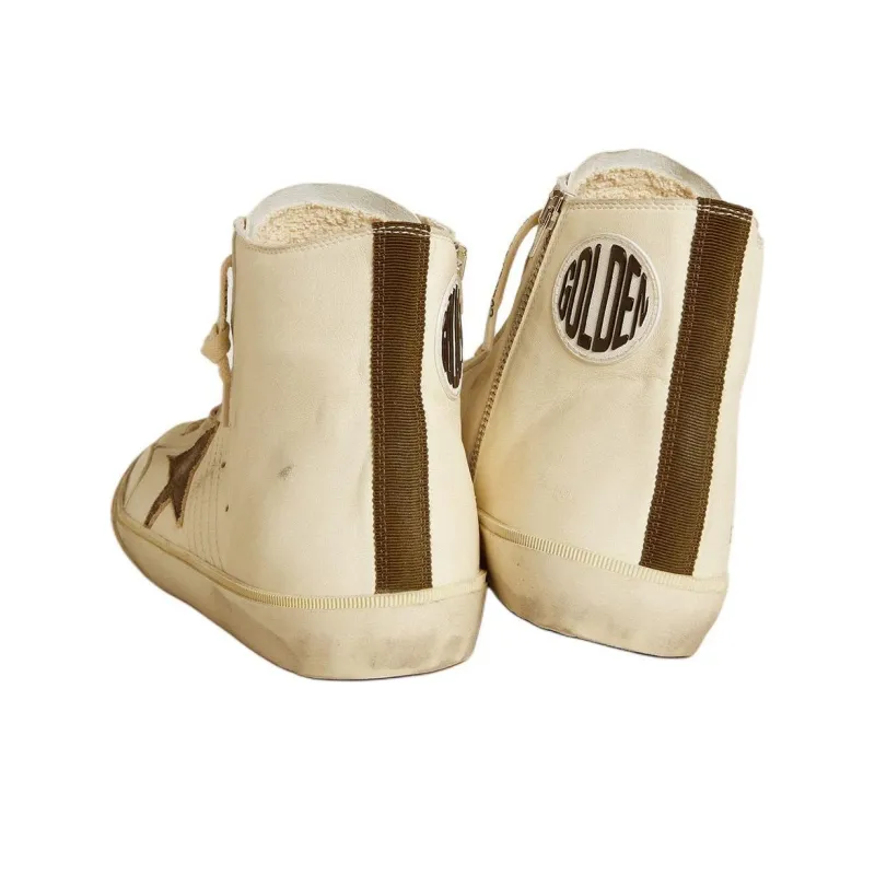 Golden Goose Francy Penstar Low-Top Skateboard Shoes Men's Beige-3