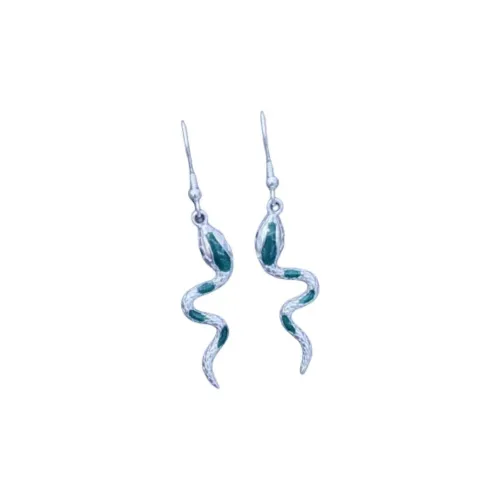 Stone Edge Poly Foot Silver 990 Sterling Silver Drop Earrings Women's