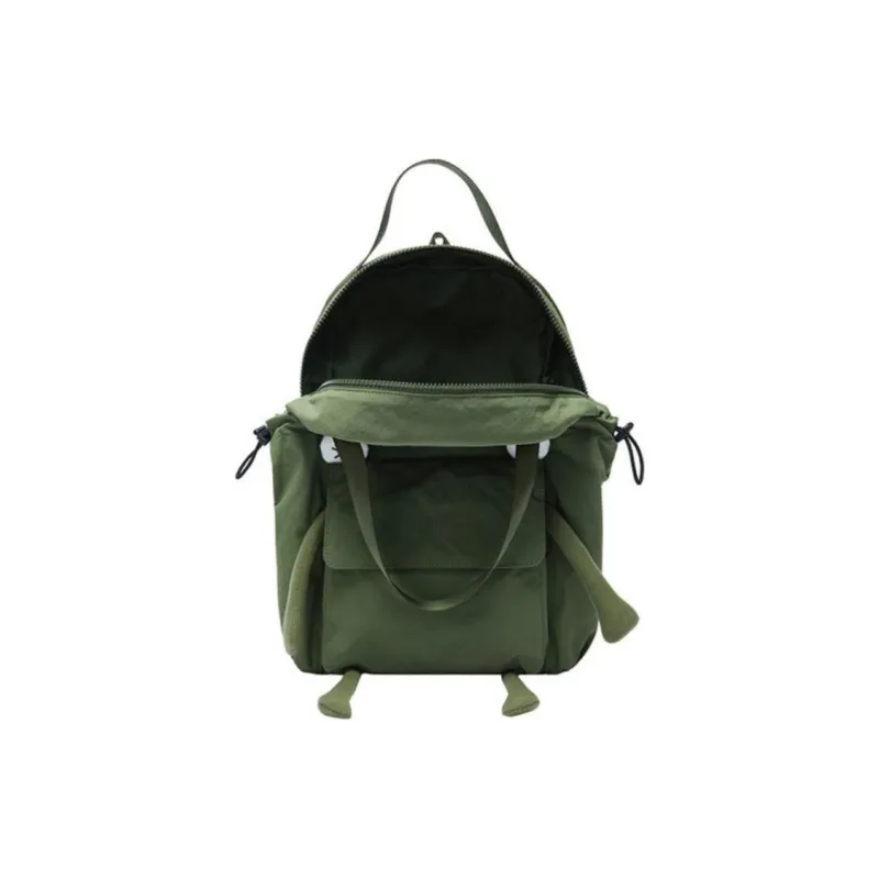 Anta Nylon Fabric Backpack Regular Unisex Basic Black/Ink Jade Green-9