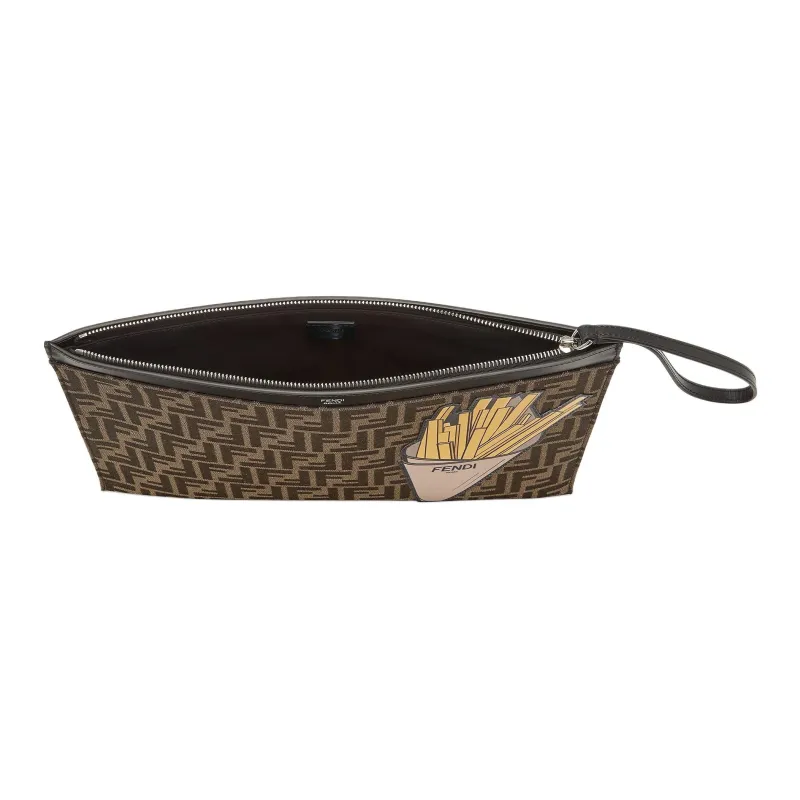 FENDI Ff Jacquard Large Clutch Bag-2