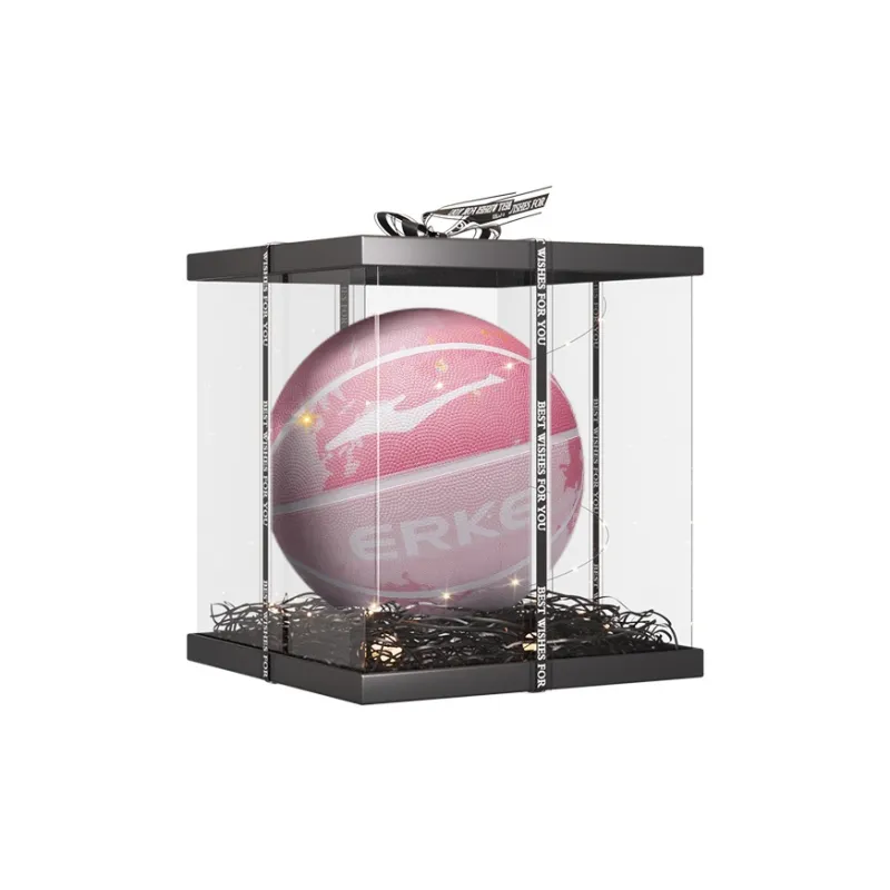 Erke Rubber Basketball Cloud Pink Size 5 Size 7 Training Match Unisex-5
