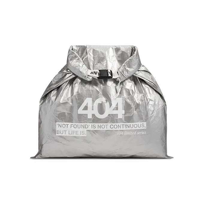 FANJI DuPont Paper Shake-It Bag Portable Storage Bag Unisex White/Black/Silver-8