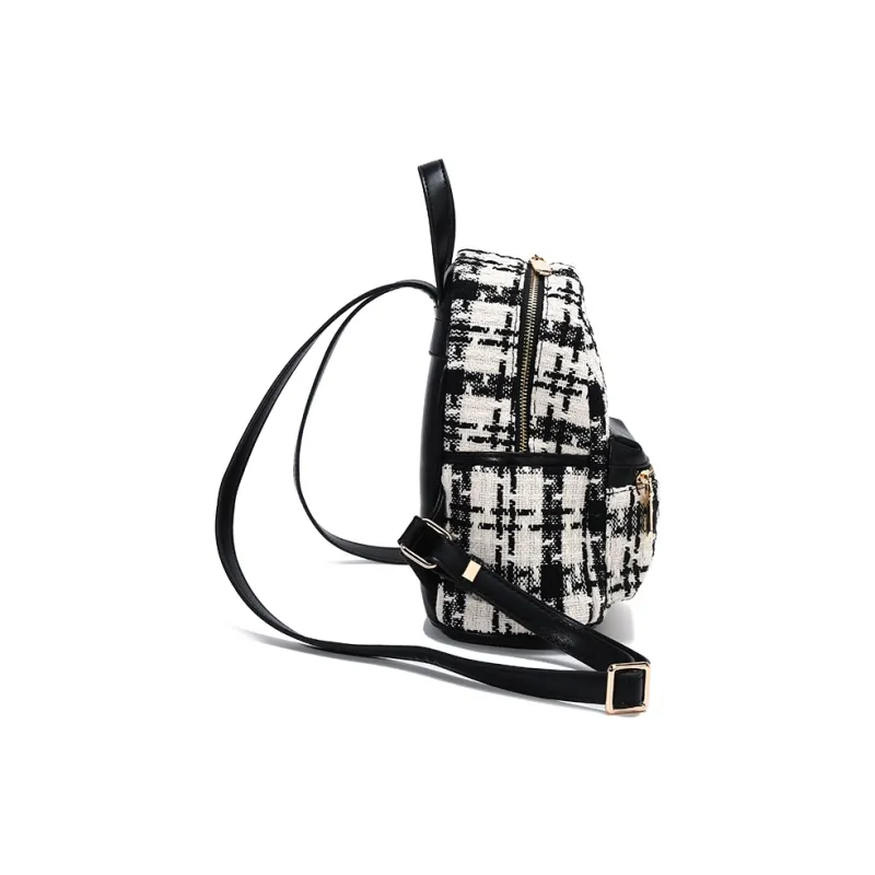 Carit&Koty Fabric PU Polyurethane Backpack Regular Women's Black-2