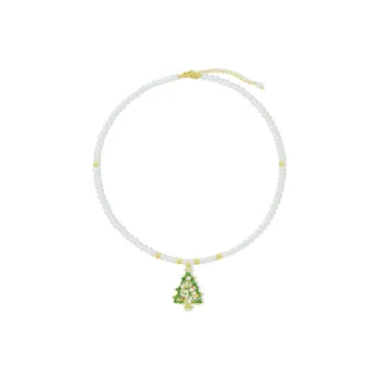 AWE Shell Pearl Titanium Steel Collarbone Chain Couple Beads With Gift Women's
