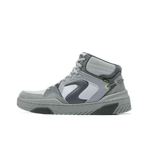 Skechers Anti Slip Wear Resistant Mid Top Casual Shoes Men's Gray