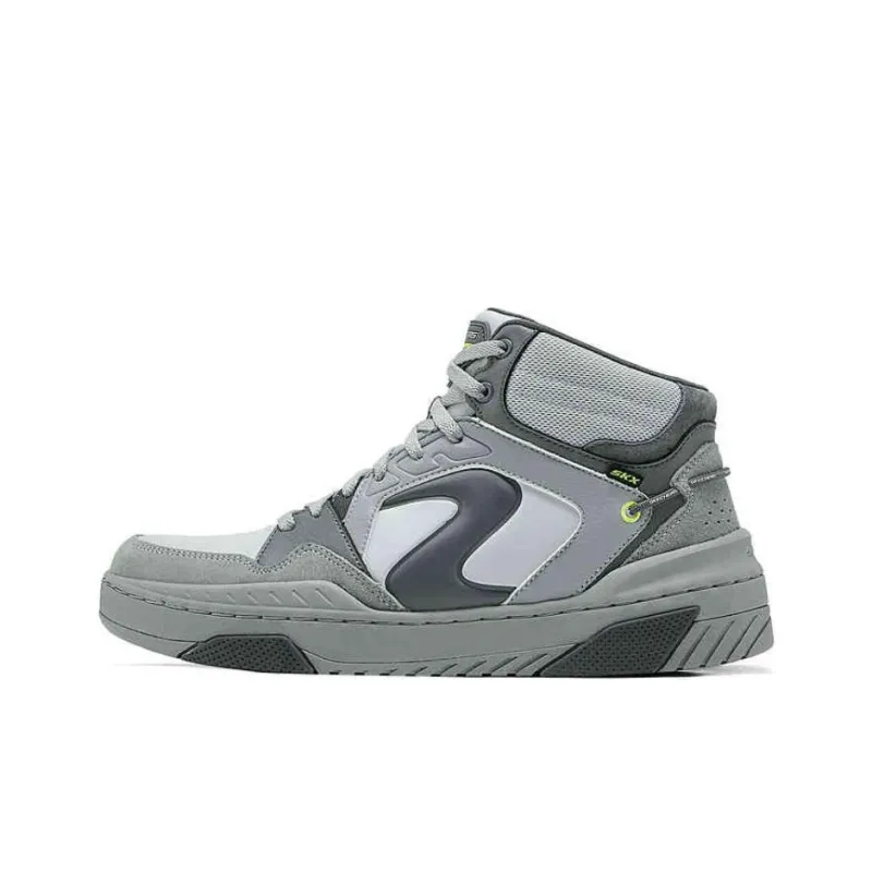 Skechers Anti Slip Wear Resistant Mid Top Casual Shoes Men's Gray-0