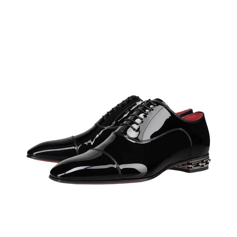 Christian Louboutin Greggy Chain Detailed Lace Up Shoes-2