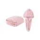 (Rose Pink) Bath Towels, Hair Drying Caps[7A Antibacterial]