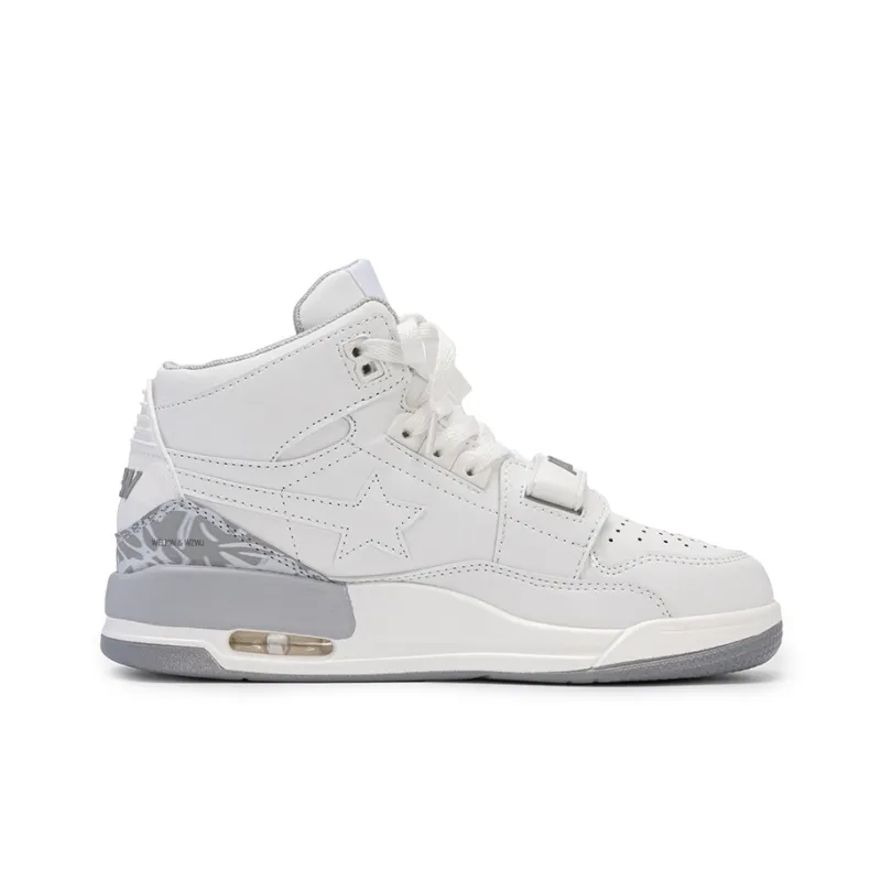 WELKIN&WZWJ Stars Collection White Sneakers Slip-Resistant Height Increasing Low-Top Skateboard Shoes Unisex-20