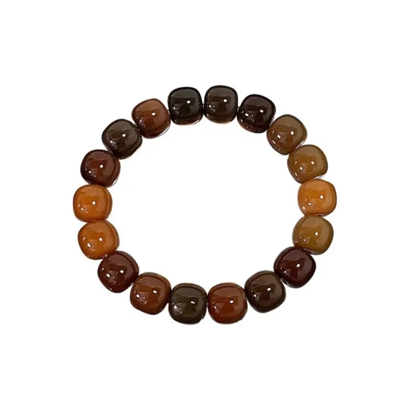 Red All Year Round White Jade Bodhi Textile Beaded Bracelet Women's-7