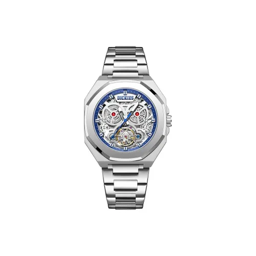Dickies Wrist Watch Mechanical Movement Steel Strap Silver Dial Men's Watches