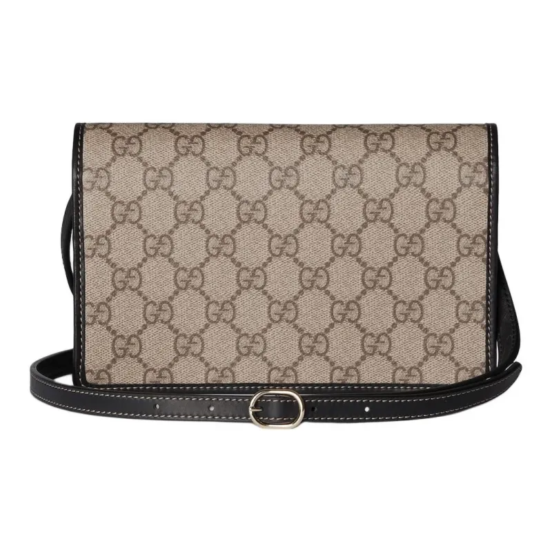 GUCCI Coated Canvas Crossbody Bag Shoulder Bag Extra Mini Women's Beige & Brown-3