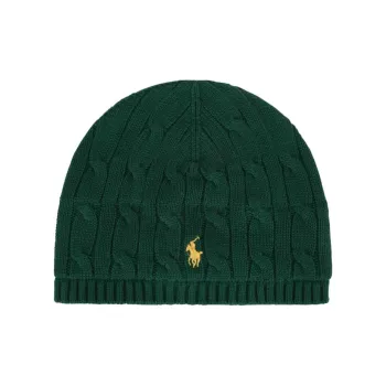 Polo Ralph Lauren Polo Pony Embroidered Cable Knit Beanie