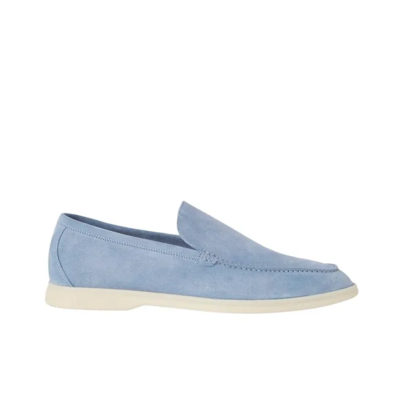 Loro Piana Summer Walk Loafers Men's Blue-1