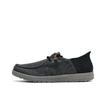 Skechers Slip Ins Anti Slip Wear Resistant Low Top Canvas Shoes Men's Black