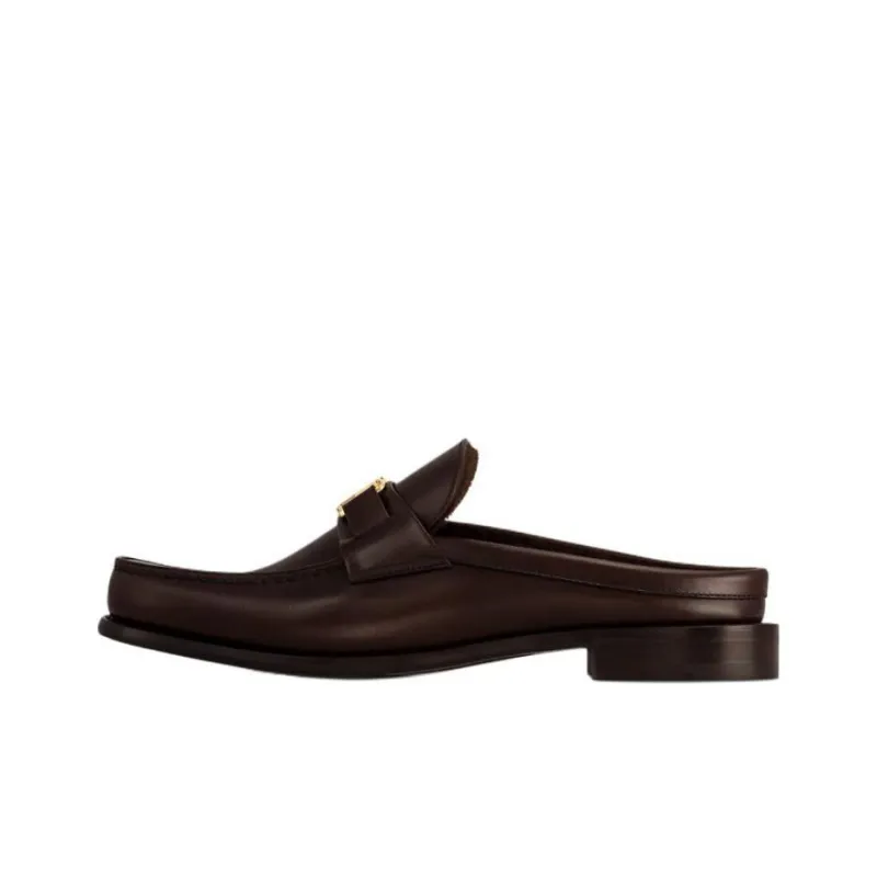 LOUIS VUITTON Major Closed Toe Slippers Men's Brown-0