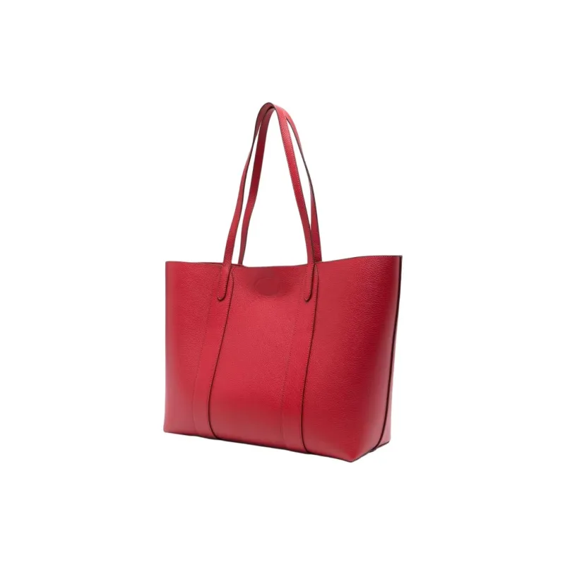 Mulberry Calfskin Tote Bag Shopping Bag Handbag Small Size Women's Blood Red-1
