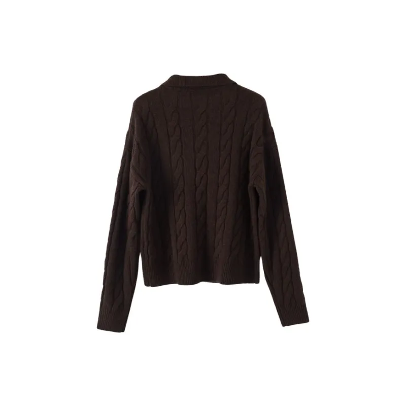 Late White Knitwear Women's Coffee-1