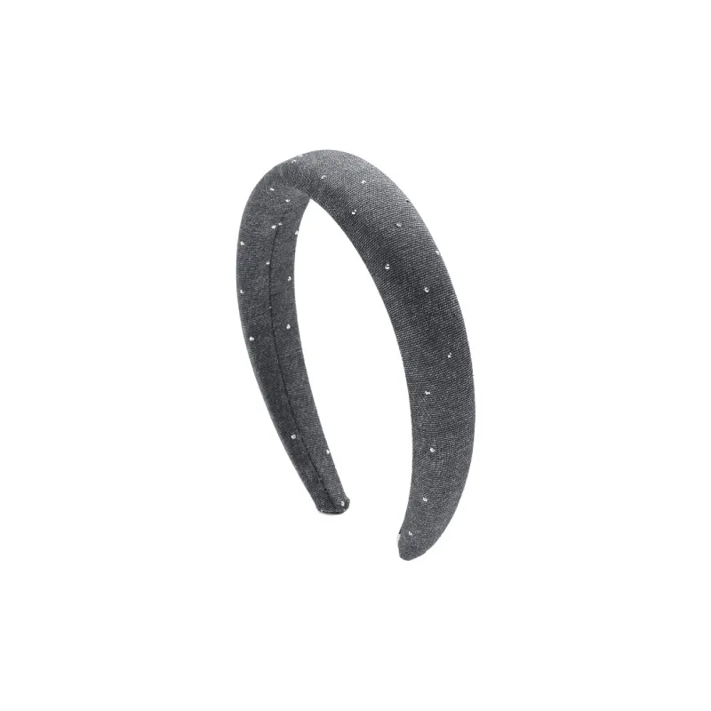 UNABERRY Polyester Faux Crystal Acrylic Bottom Clamp Headbands Women's-0
